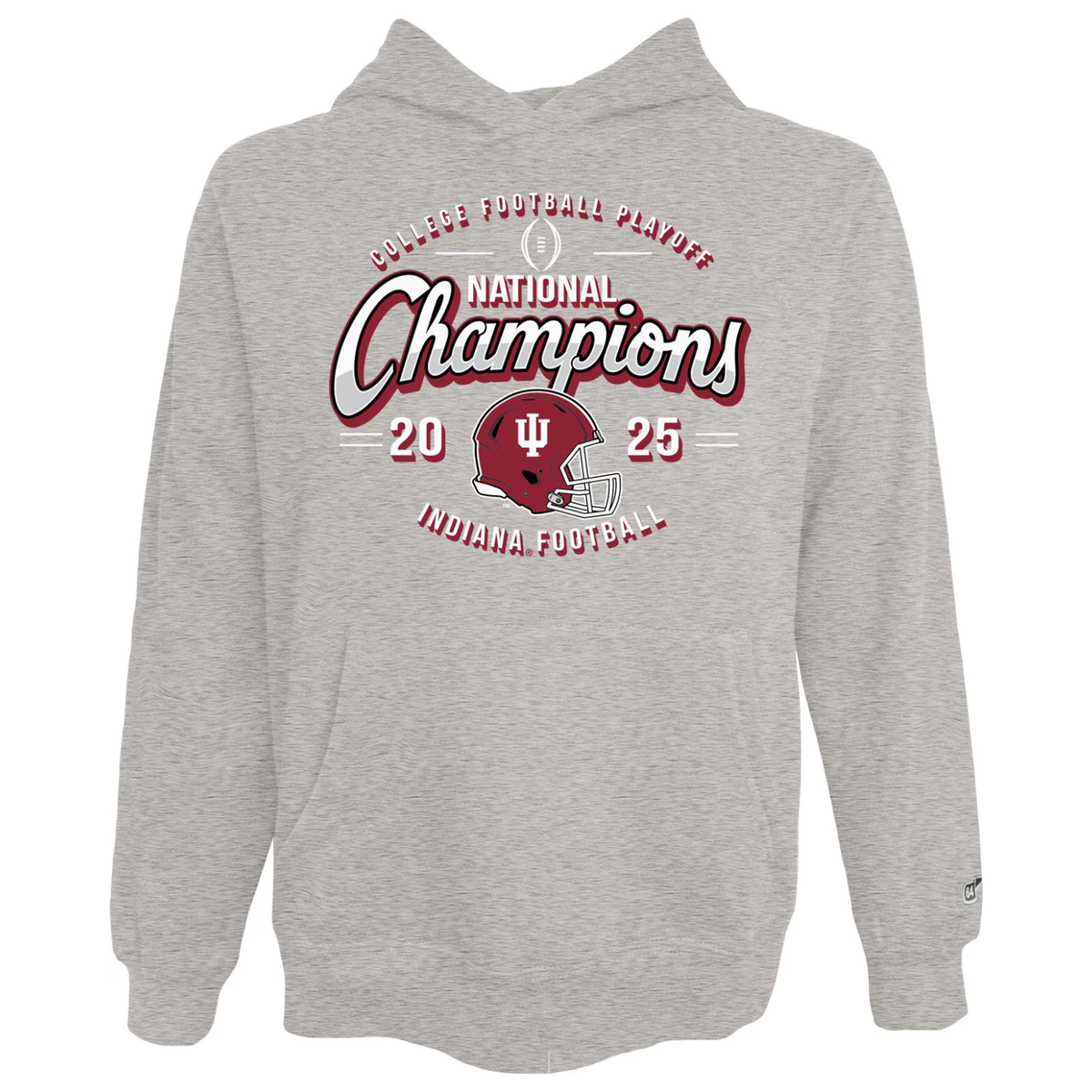 Indiana Football National Champions Youth Grey/Red Hoodie