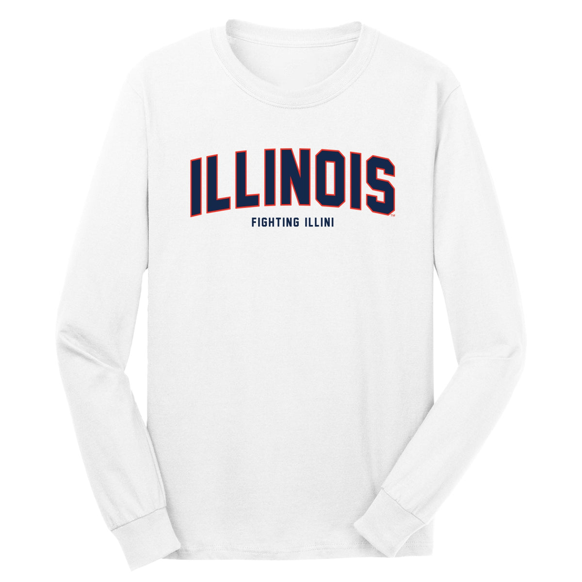 Illinois Fighting Illini Arch Long Sleeve White T-Shirt