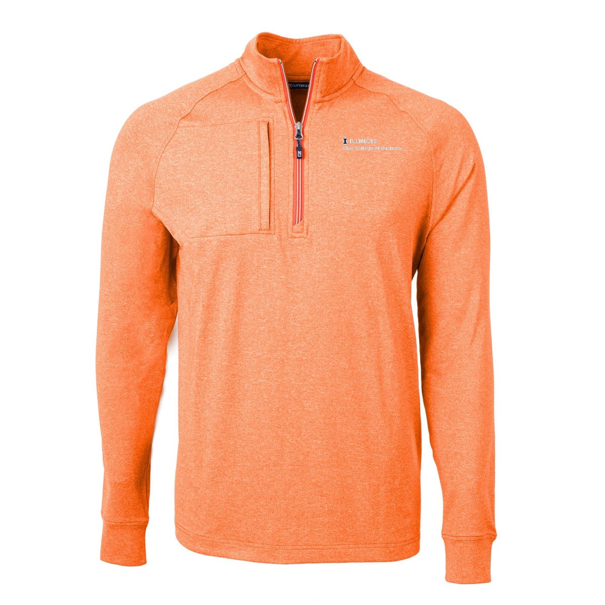 Illinois Fighting Illini Men's Adapt Heather Quarter-Zip Gies