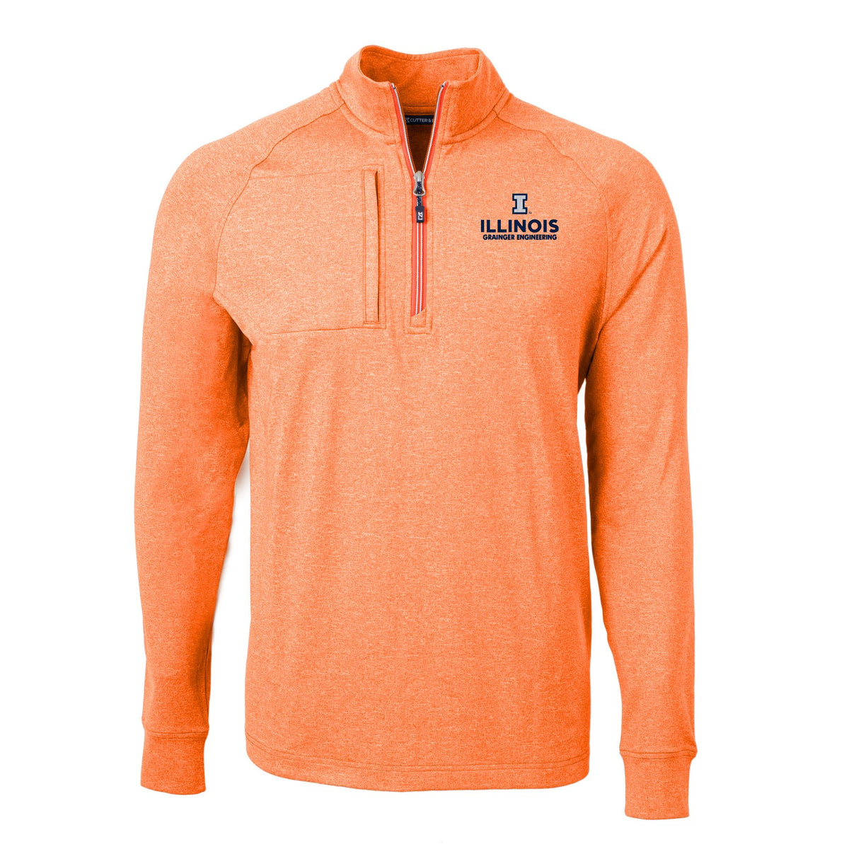 Illinois Fighting Illini Men's Adapt Heather Quarter-Zip Grainger