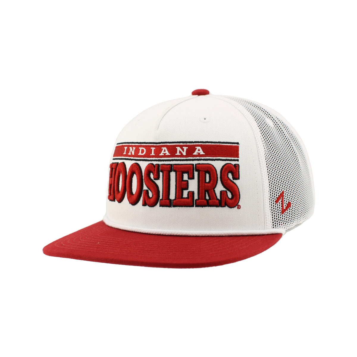 Indiana Hoosiers Zephyr Crimson & White Meshback Snapback Hat