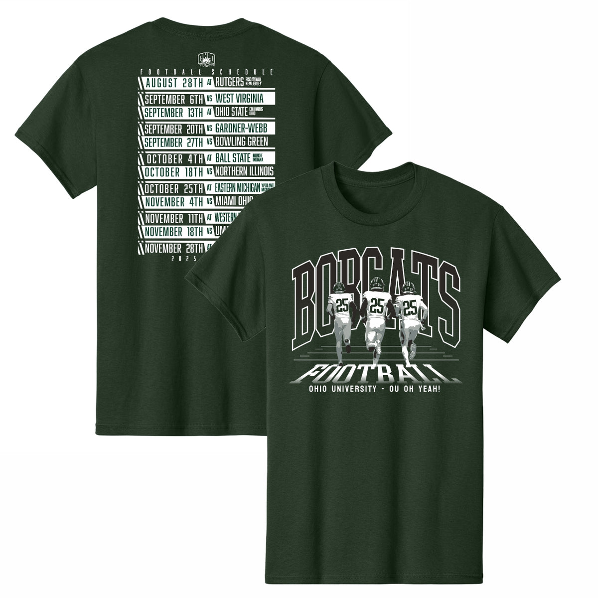 Ohio Football 2025 Schedule T-Shirt – Gameday Spirit Fanstore
