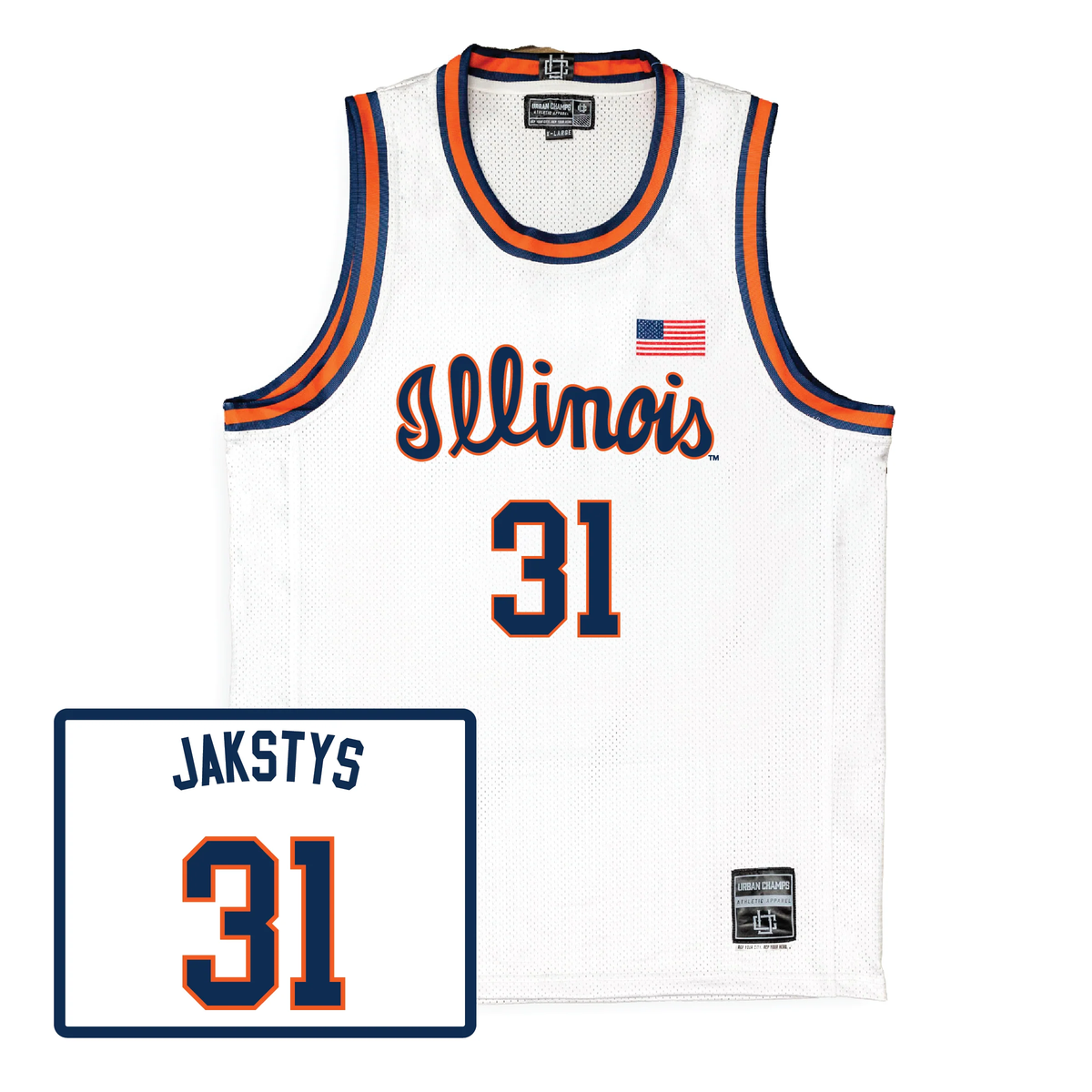 Illinois Fighting Illini NIL Basketball Jersey #31 Jason Jakstys