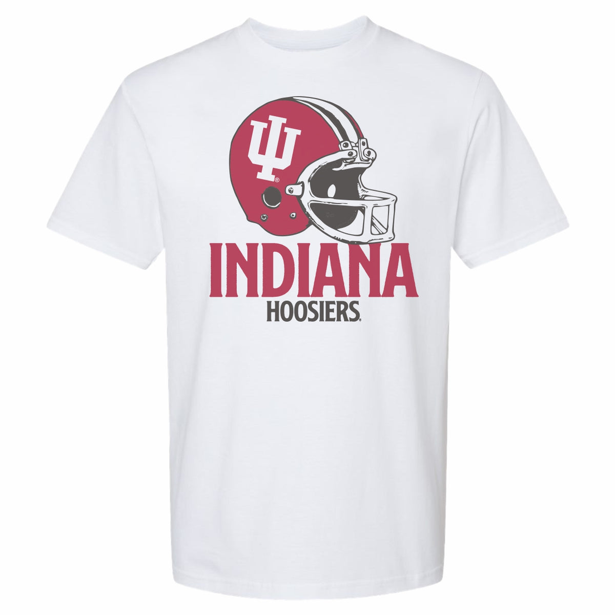 Indiana Hoosiers White Vintage Football Helmet T-Shirt Indiana Hoosiers White Vintage Football Helmet T-Shirt