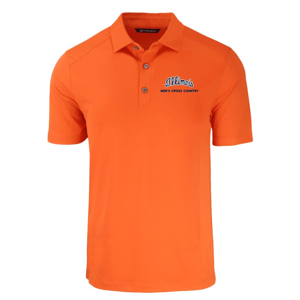 Illinois Fighting Illini Men's Polo – College Orange M Recycled Cotton-Blend Pique