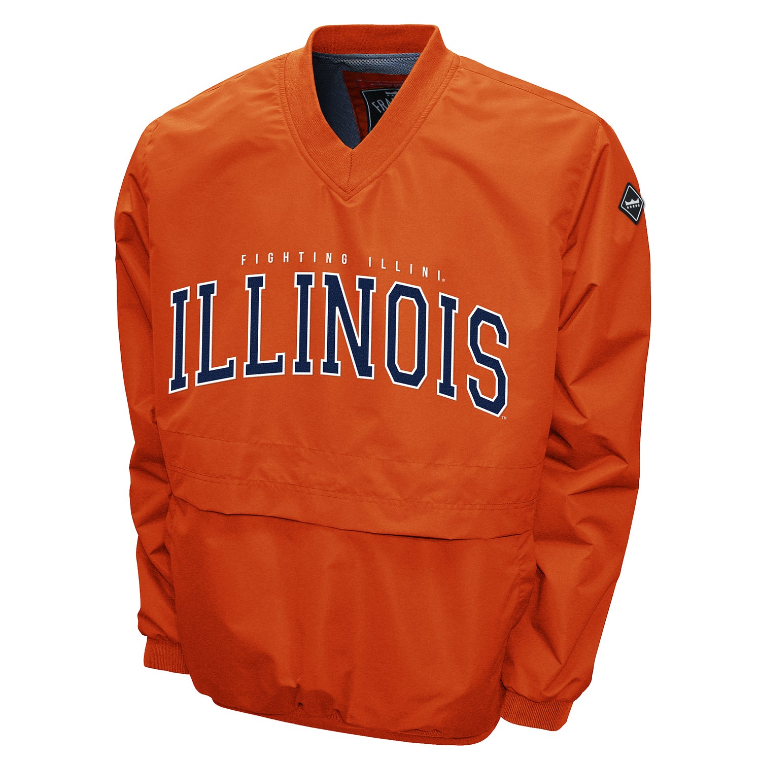 Illinois Fighting Illini Orange Windshell Pullover Jacket by Franchise Club Orange / M