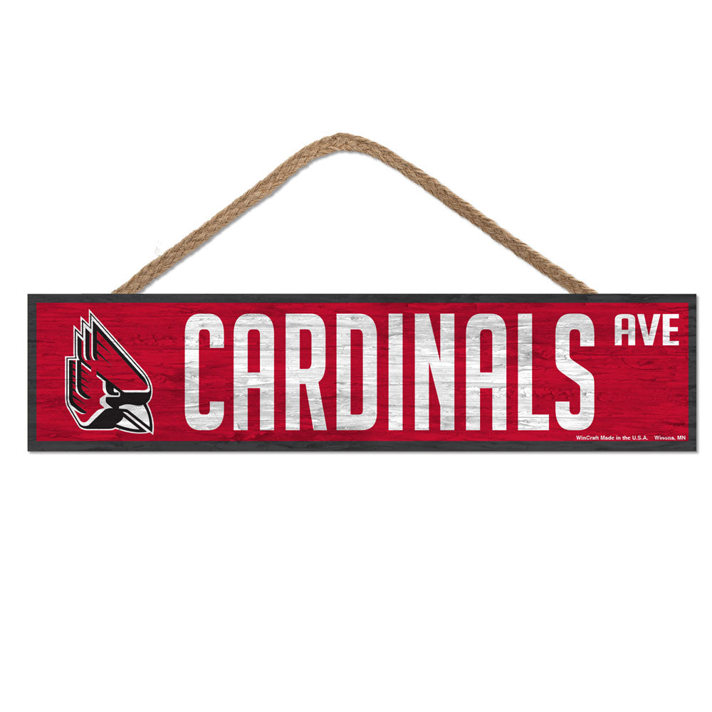 University of Louisville Go Cardinals 7 x 7 Pine Wood Yard Sign With Stake