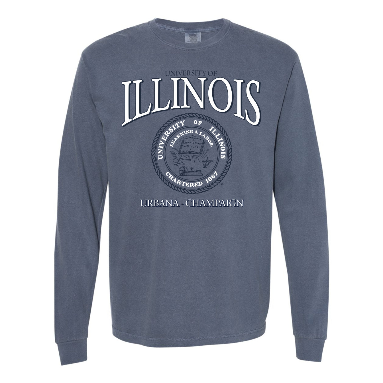 University of Illinois Fighting Illini Front and Back Print Cotton T-S