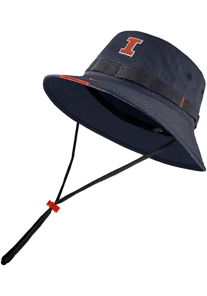 ILLINOIS FIGHTING ILLINI NAVY Nike SIDELINE BOONIE MENS BUCKET HAT