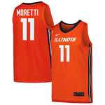 Niccolo Moretti Nike Illini Basketball Jersey