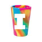 Illinois Fighting Illini Hippie Tie-Dye 1.5oz Silicone Shot Glass