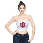 Indiana Hoosiers Women's White Logo Crop