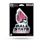 BSU Cardinals Die-Cut Metallic Sticker