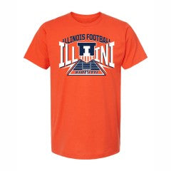 Illinois Fighting Illini Football Field T-Shirt