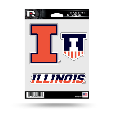 Illinois Fighting Illini Sticker Set