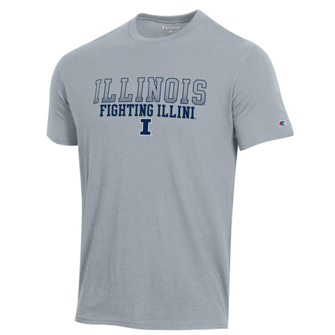 Illinois Fighting Illini Men's Champion Steel T-Shirt