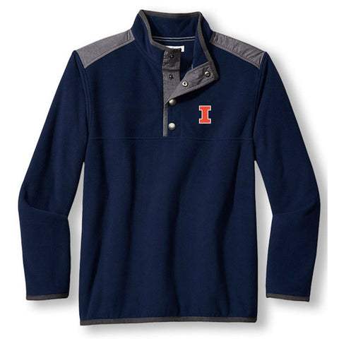 Illinois Fighting Illini Men's Tommy Bahama Field Runner 1/4 Snap