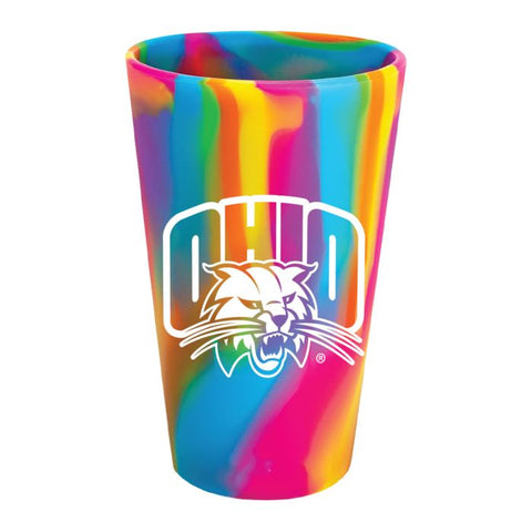 Ohio Bobcats Tie-Dye Silicone Pint Glass