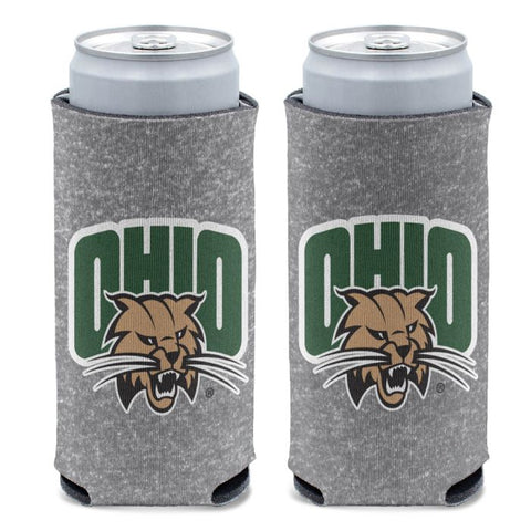 Ohio Bobcats Heathered Slim Can Cooler