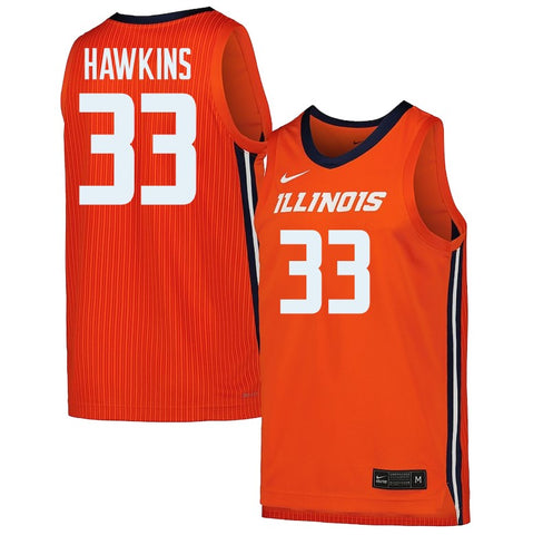 Coleman Hawkins Nike Illini Basketball Jersey