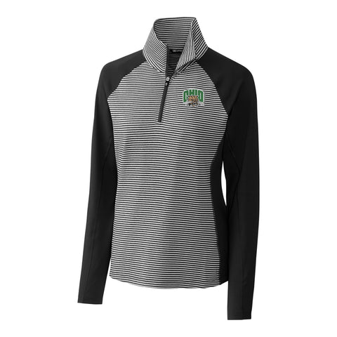 Ohio Bobcats Women's Cutter &amp; Buck Forge Stripe Half-Zip