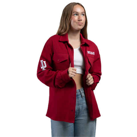 Indiana Hoosiers Women's Hype &amp; Vice Flannel Shirt Jacket