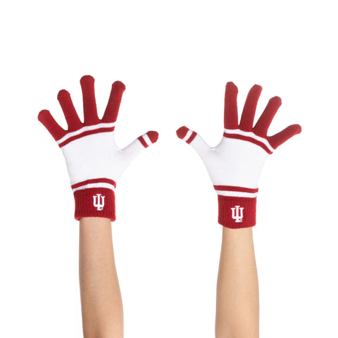 Indiana Hoosiers Striped Gloves