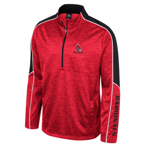 BSU Cardinals Men's Red Heather Half-Zip