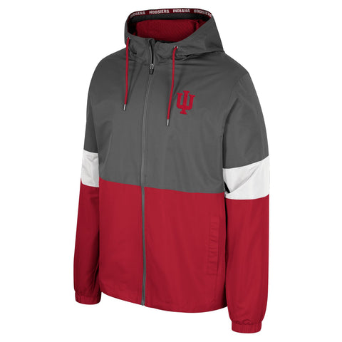 Indiana Hoosiers Men's Block Split Hooded Jacket