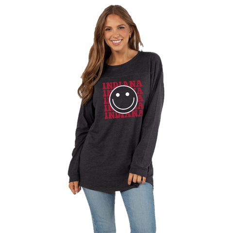 Indiana Hoosiers Women's Chicka-D Smile Tunic Long-Sleeve T-Shirt
