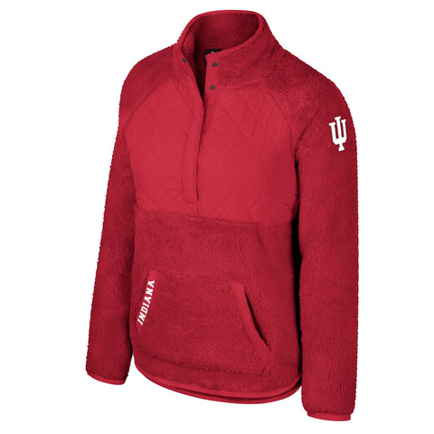 Indiana Hoosiers Women's Half-Snap Sherpa Jacket