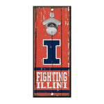 Illinois Fighting Illini Bottle Opener Sign