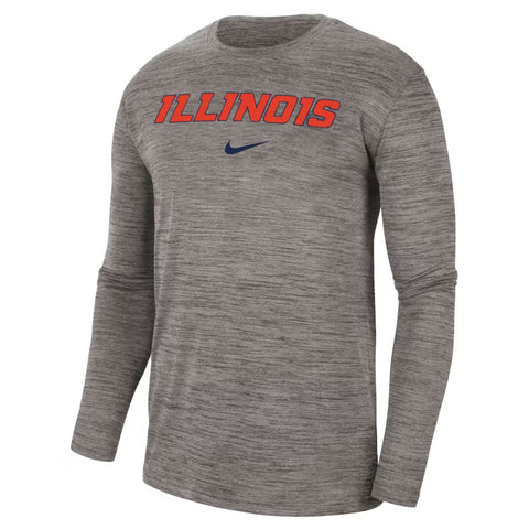 Illinois Fighting Illini Men's Nike Velocity Long-Sleeve T-Shirt