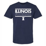 Illinois Fighting Illini Football Bars Navy T-Shirt