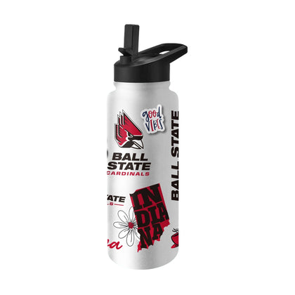 BSU Cardinals 34oz. Scatter Logo Bottle