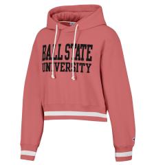 BSU Cardinals Women's Champion Vintage Wash Cropped Hoodie