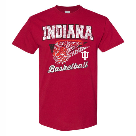 Indiana Hoosiers Vintage Basketball Hood T-Shirt