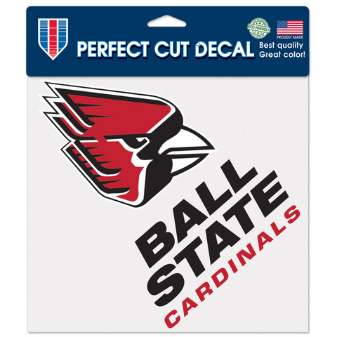 BSU Cardinals 8x8 Perfect Cut Decal