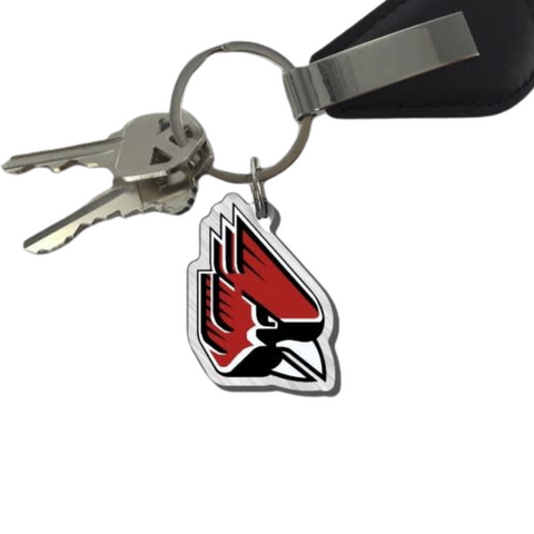BSU Cardinals Acrylic Cardinal Head Keychain