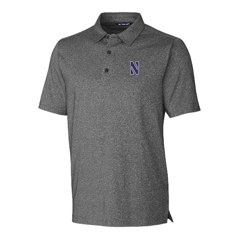Northwestern Wildcats Men's Cutter &amp; Buck Forge Heathered Stretch Polo