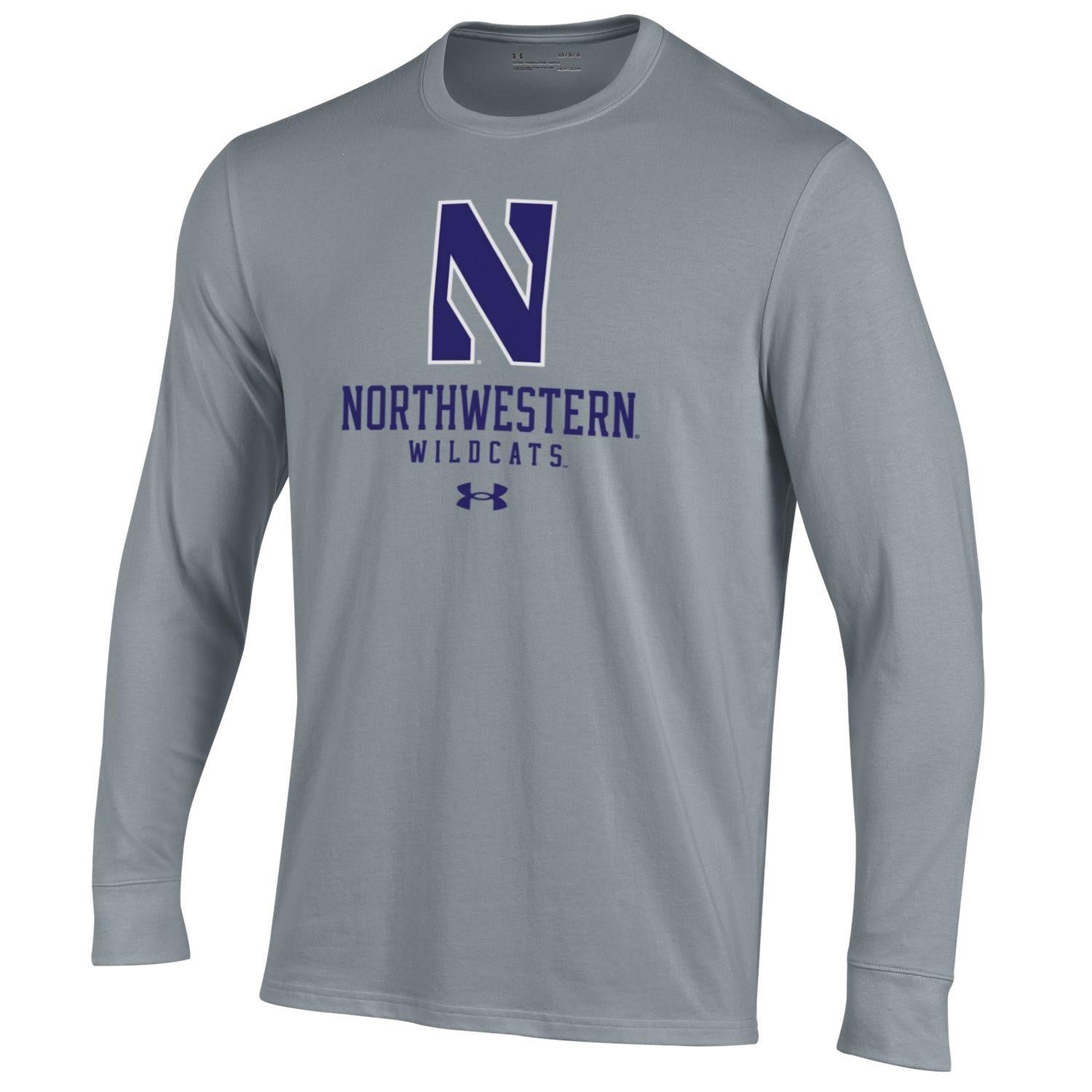 Northwestern Wildcats Men's Under Armour Perfect Grey Long-Sleeve