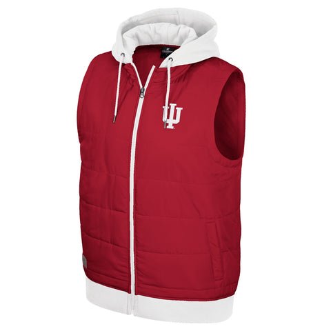 Indiana Hoosiers Men's Hooded Puffer Vest