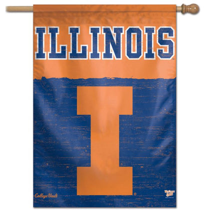 Illinois Fighting Illini Vertical Flag 28" x 40"