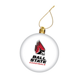 BSU Cardinals White Ornament