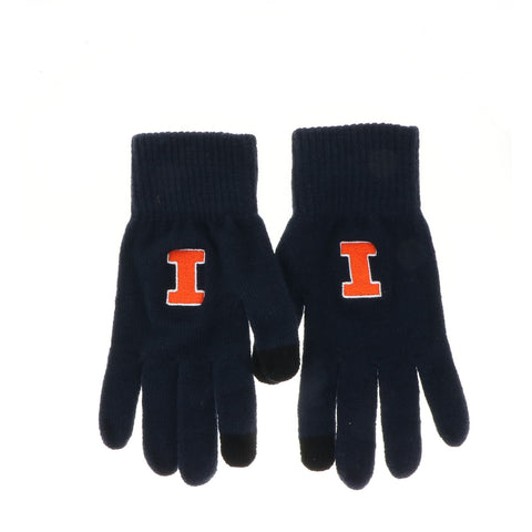 Illinois Fighting Illini Legacy Navy Logo Magic Gloves