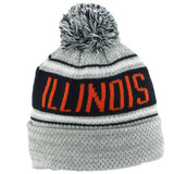 Illinois Fighting Illini Stripe Snag Pom-Pom Beanie