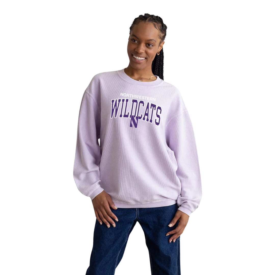 Northwestern Lilac Corded Crew Chicka D – Gameday Spirit Fanstore Northwestern Lilac Corded Crew Chicka D – Gameday Spirit Fanstore