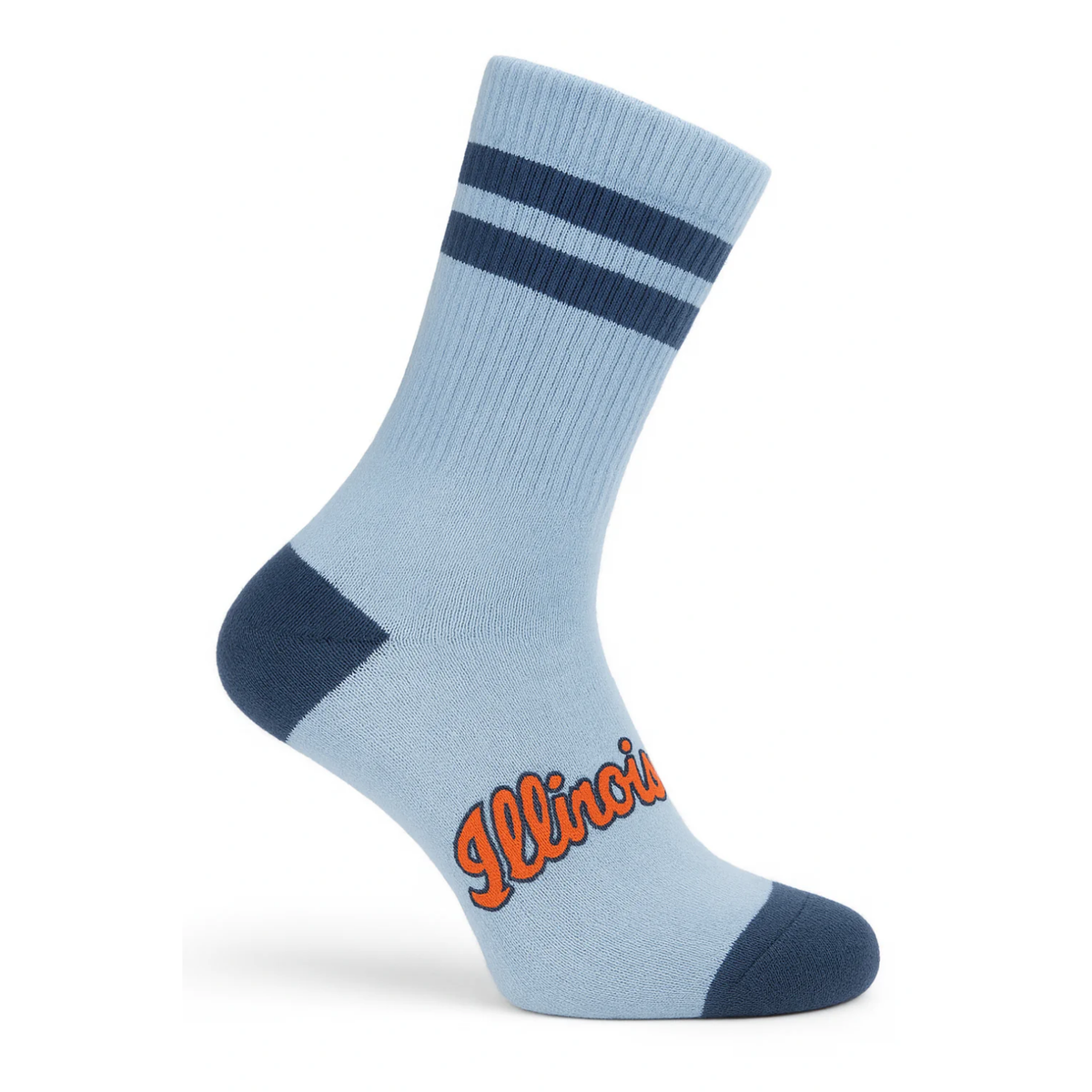 Fighting Illini Powder Blue Script Sock – Gameday Spirit Fanstore