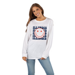 Illinois Fighting Illini Women's Chicka-D Smile Long-Sleeve T-Shirt