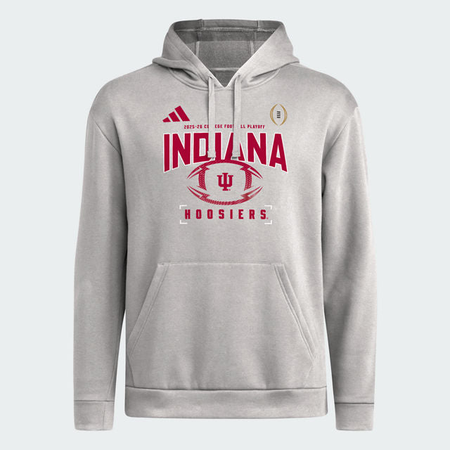 Indiana Football College Football Playoff Grey Adidas Hoodie Indiana Football College Football Playoff Grey Adidas Hoodie